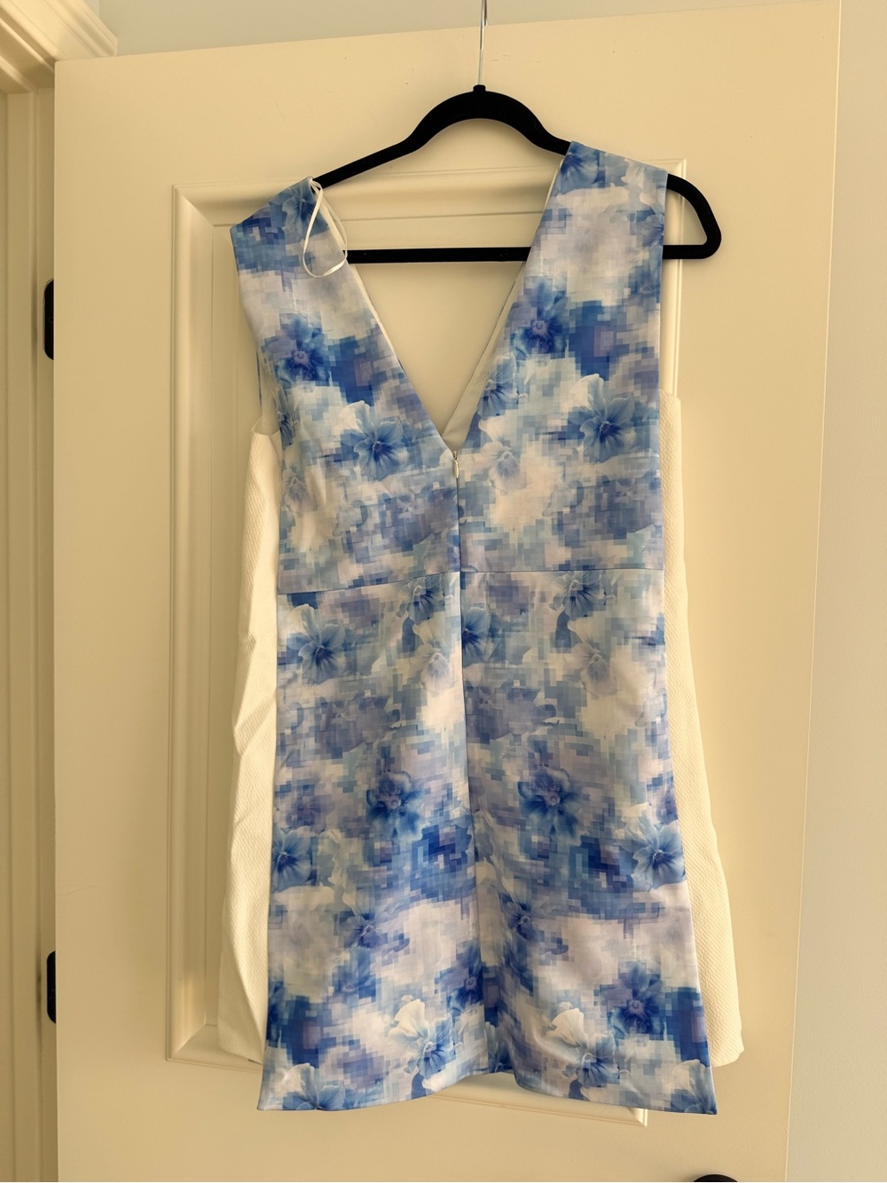 Blue Floral V-Neck Dress